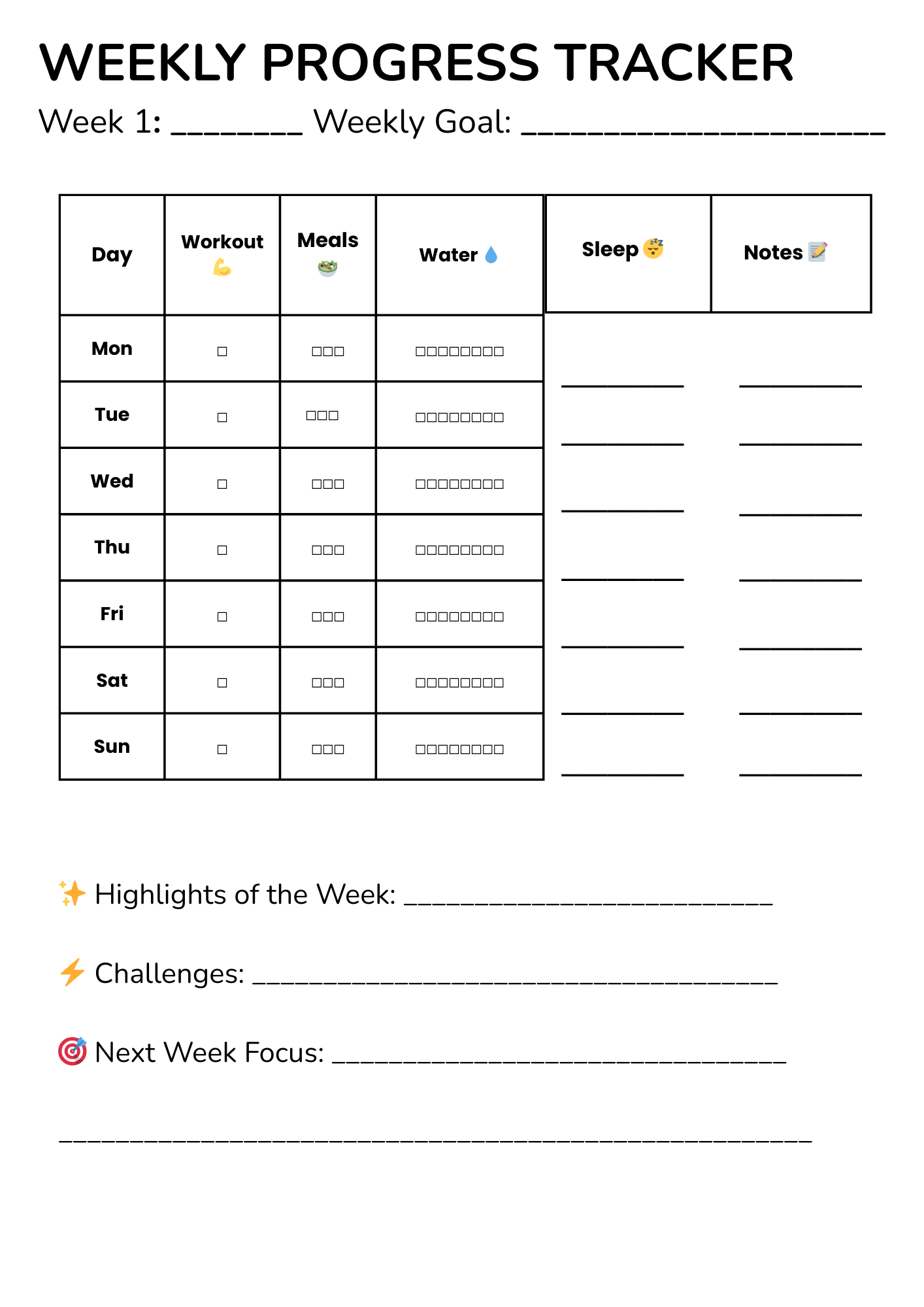 Fat Burn Habit & Progress Tracker